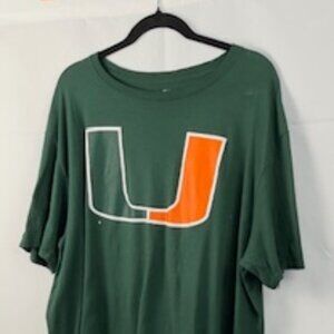 University of Miami Green Logo Tee - Size XL